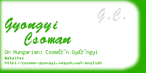 gyongyi csoman business card